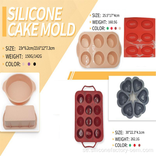 Kök silikon tårta mögelbricka diy bakverktyg